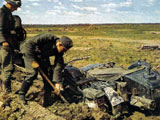 Motorcycle in mud