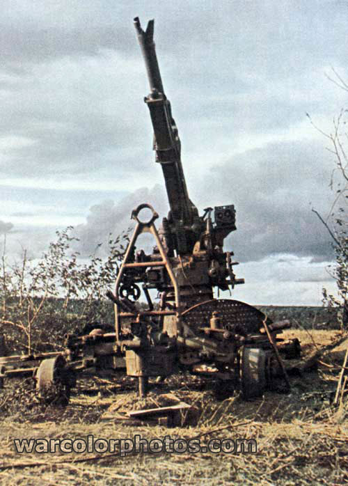 Destroyed Soviet AA Gun